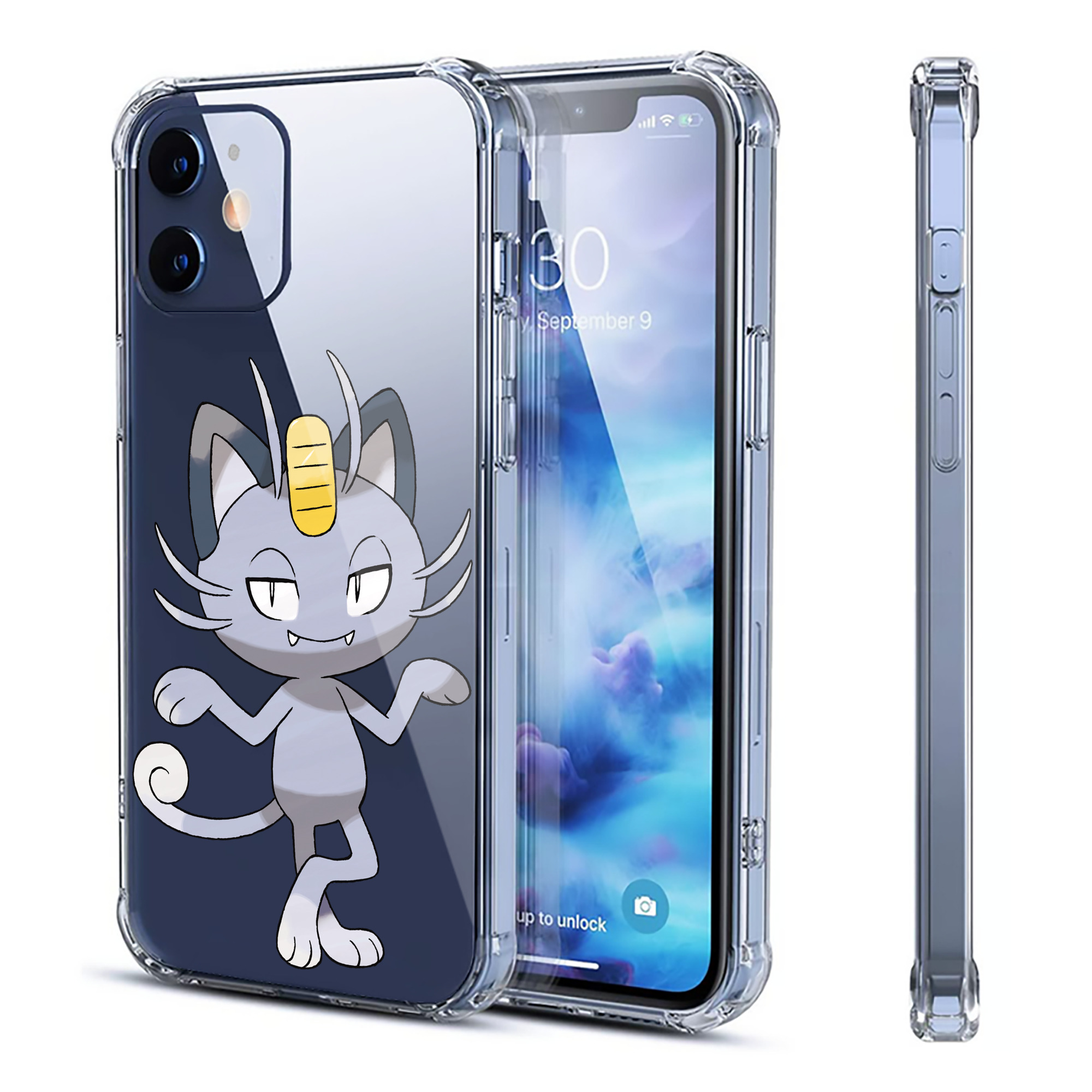 （画像用） ポケットモンスター Pokémon 【iPhone 12シリーズ対応】透明スマホケース（クリアソフトケース）